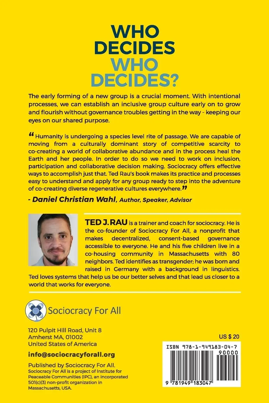 Rückseite: 9781949183047 | Who decides who decides? How to start a group so everyone can have...