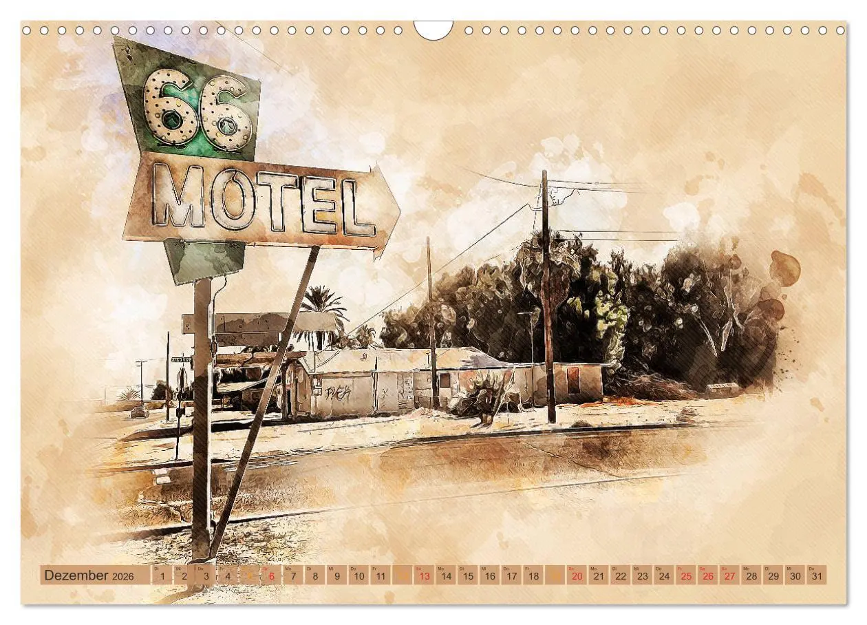 Bild: 9783457783047 | Route 66 - 2451 Meilen Nostalgie (Wandkalender 2026 DIN A3 quer),...