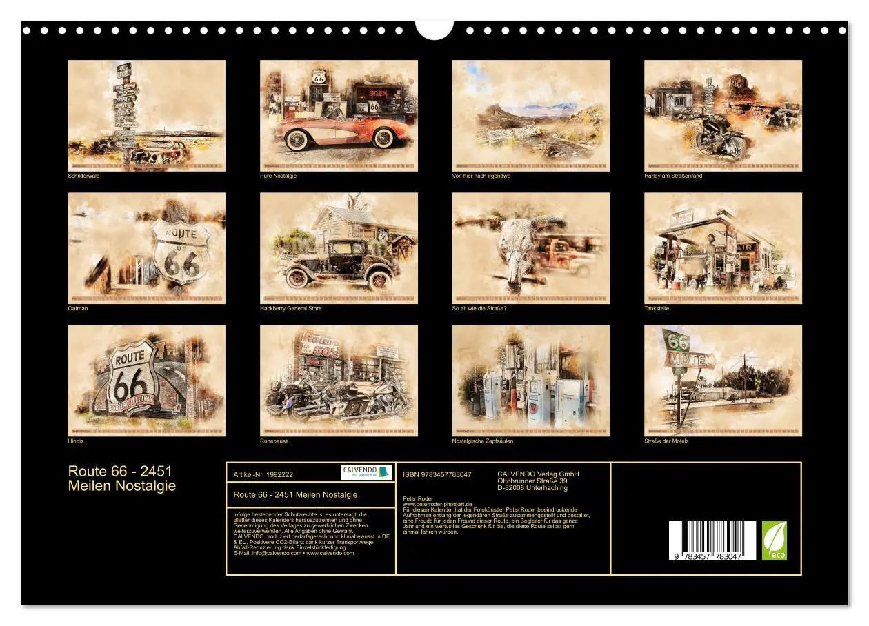 Bild: 9783457783047 | Route 66 - 2451 Meilen Nostalgie (Wandkalender 2026 DIN A3 quer),...