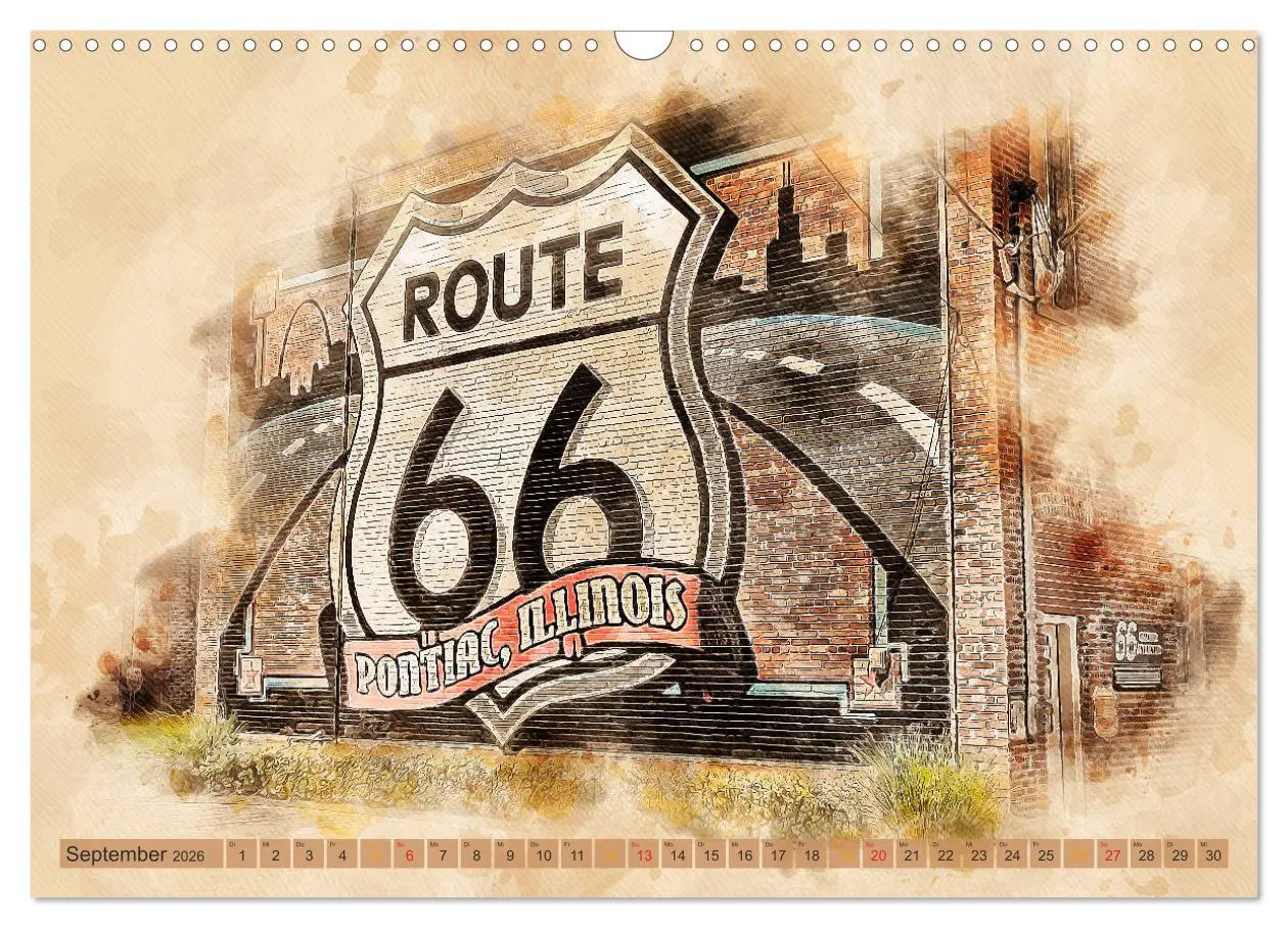 Bild: 9783457783047 | Route 66 - 2451 Meilen Nostalgie (Wandkalender 2026 DIN A3 quer),...