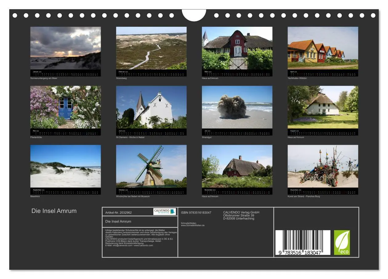 Bild: 9783516183047 | Die Insel Amrum (Wandkalender 2026 DIN A4 quer), CALVENDO...