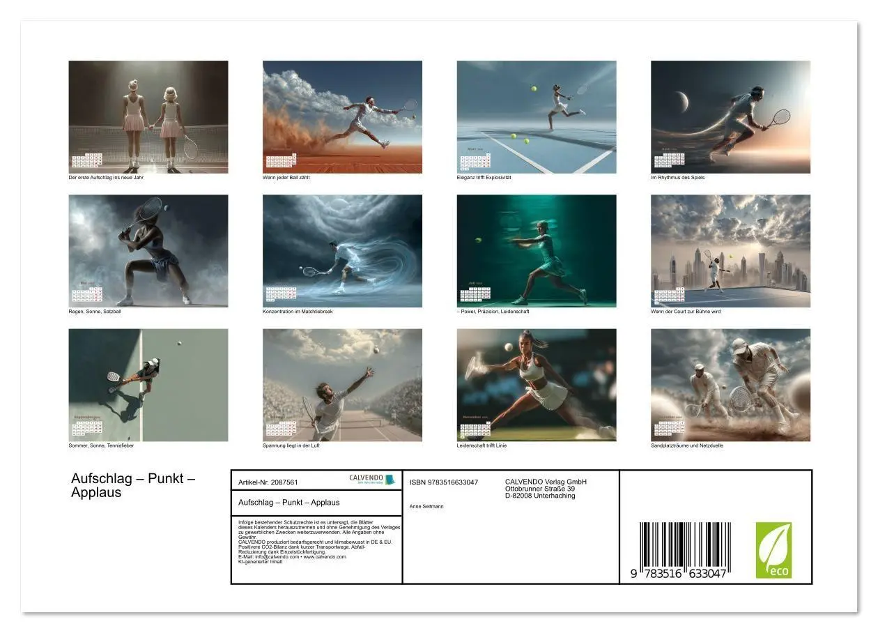 Bild: 9783516633047 | Aufschlag - Punkt - Applaus (Wandkalender 2026 DIN A4 quer),...