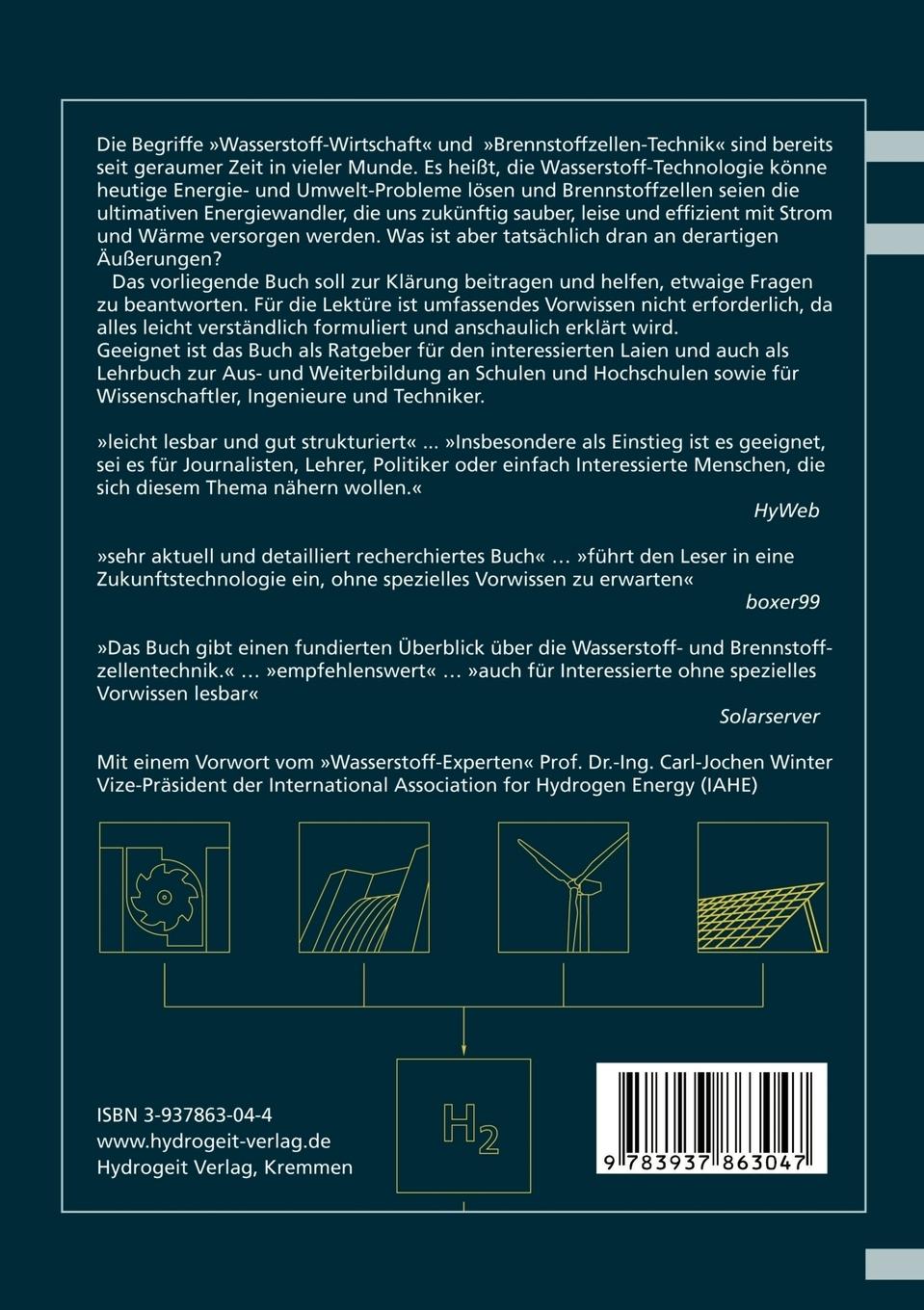 Rückseite: 9783937863047 | Wasserstoff- und Brennstoffzellen | Die Technik von morgen | Geitmann