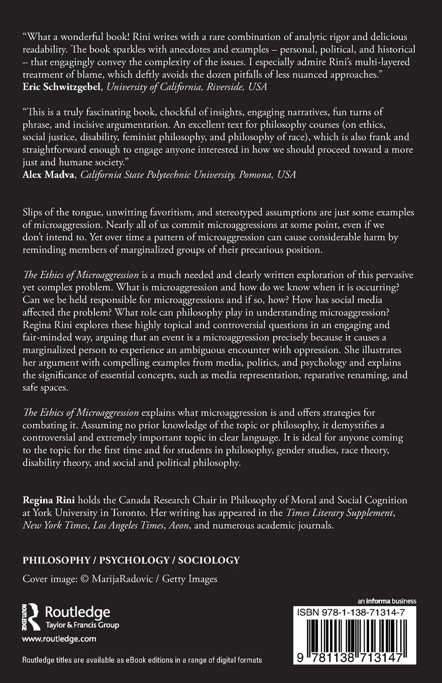 Rückseite: 9781138713147 | The Ethics of Microaggression | Regina Rini | Taschenbuch | Englisch