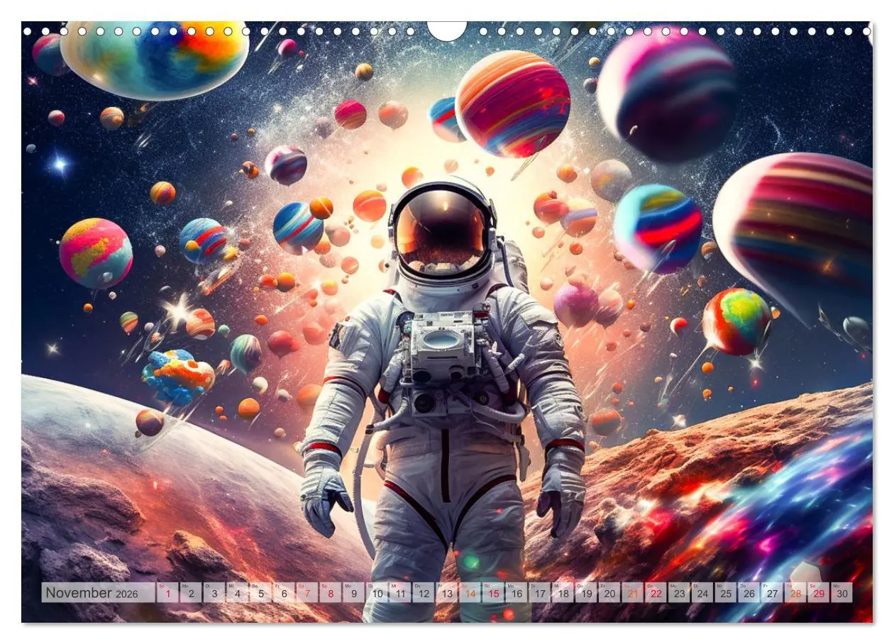 Bild: 9783457463147 | Astronaut - Unterwegs in der Galaxie (Wandkalender 2026 DIN A3...