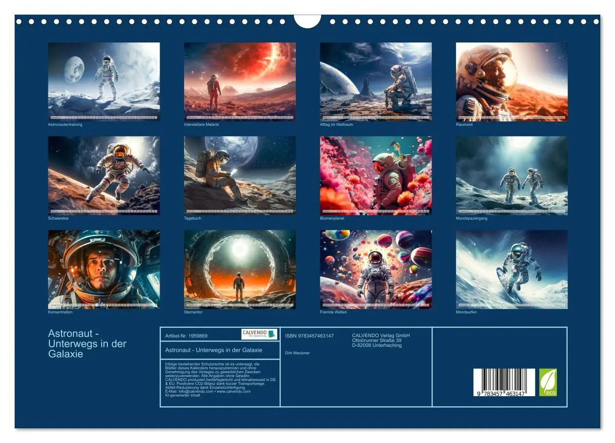 Bild: 9783457463147 | Astronaut - Unterwegs in der Galaxie (Wandkalender 2026 DIN A3...
