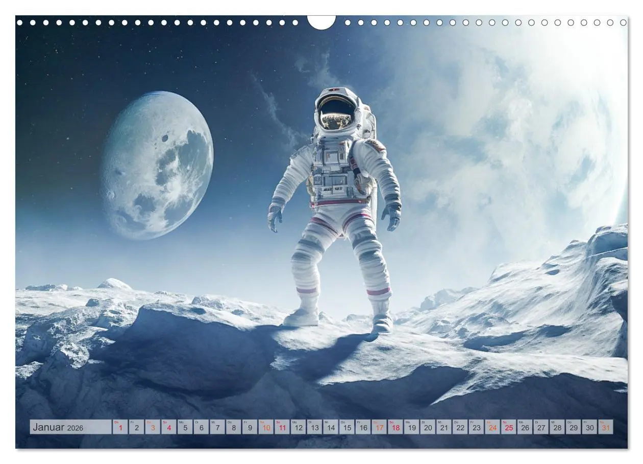 Bild: 9783457463147 | Astronaut - Unterwegs in der Galaxie (Wandkalender 2026 DIN A3...