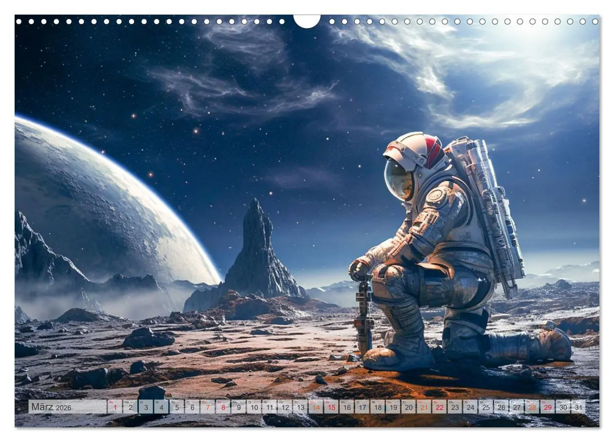 Bild: 9783457463147 | Astronaut - Unterwegs in der Galaxie (Wandkalender 2026 DIN A3...