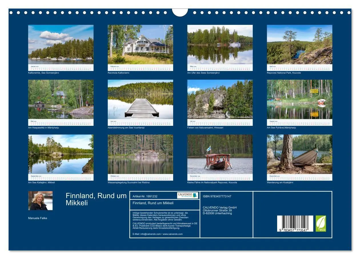 Bild: 9783457773147 | Finnland, Rund um Mikkeli (Wandkalender 2026 DIN A3 quer), CALVENDO...