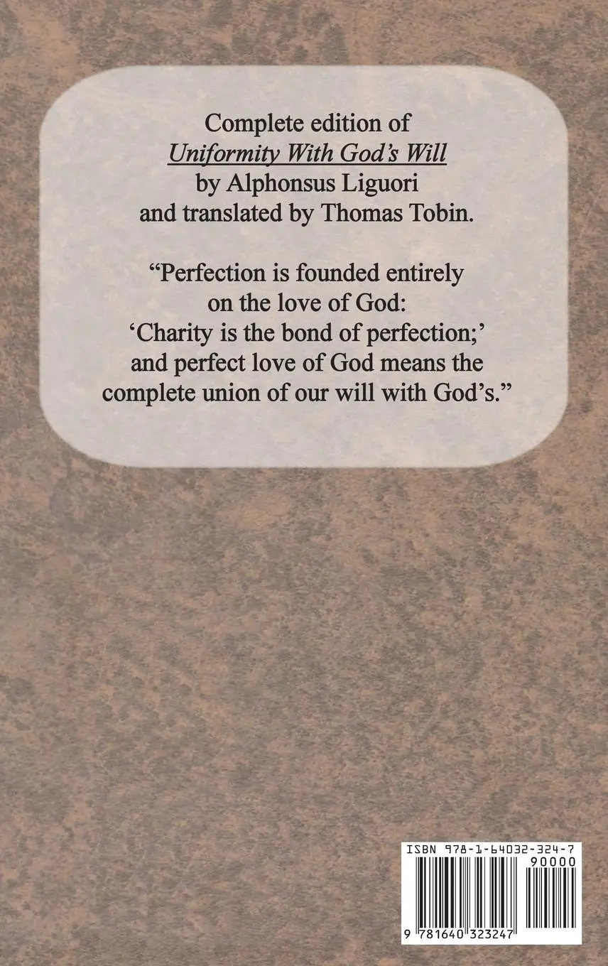 Rückseite: 9781640323247 | Uniformity With God's Will | Alphonsus Liguori | Buch | Englisch