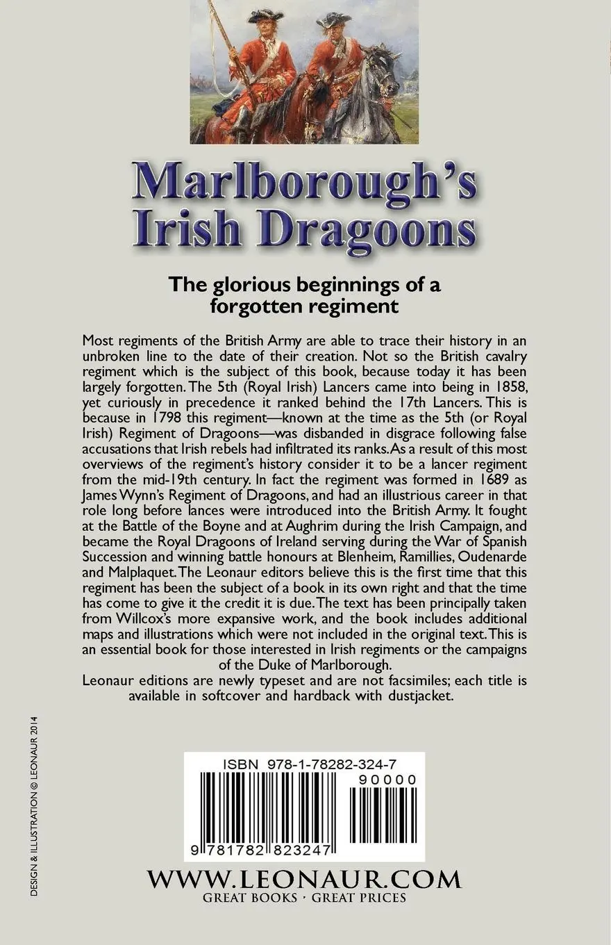 Rückseite: 9781782823247 | Marlborough's Irish Dragoons | Walter Temple Willcox | Taschenbuch