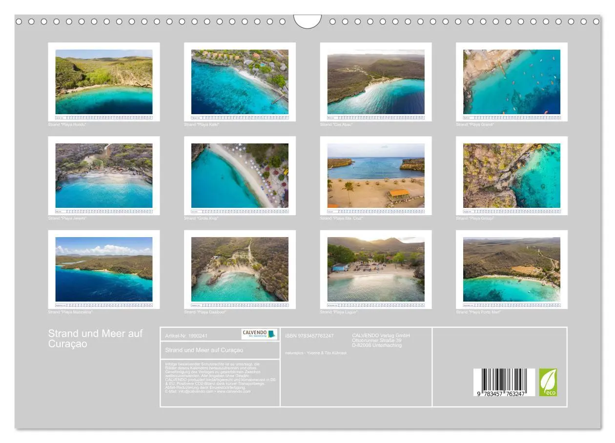 Bild: 9783457763247 | Strand und Meer auf Curaçao (Wandkalender 2026 DIN A3 quer),...