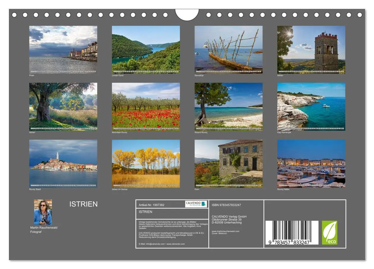 Bild: 9783457833247 | ISTRIEN (Wandkalender 2026 DIN A4 quer), CALVENDO Monatskalender