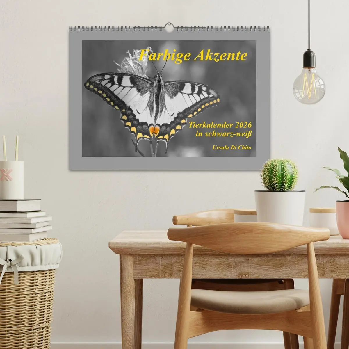 Bild: 9783516163247 | Farbige Akzente - Tierkalender 2026 in schwarz-weiß (Wandkalender...