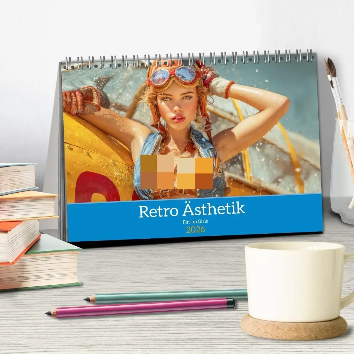 Bild: 9783516613247 | Retro Ästhetik - Pin-up Girls (Tischkalender 2026 DIN A5 quer),...