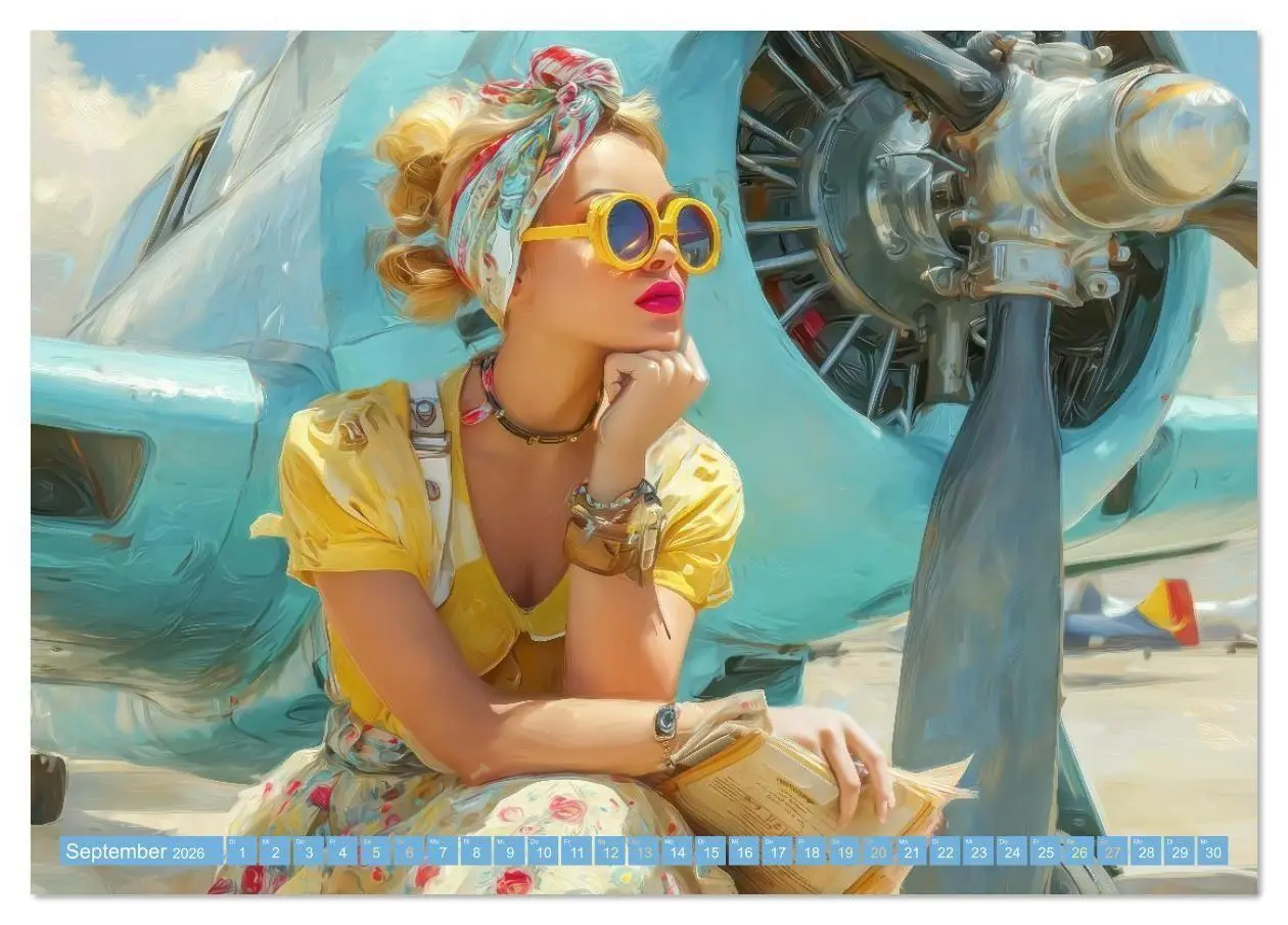Bild: 9783516613247 | Retro Ästhetik - Pin-up Girls (Tischkalender 2026 DIN A5 quer),...