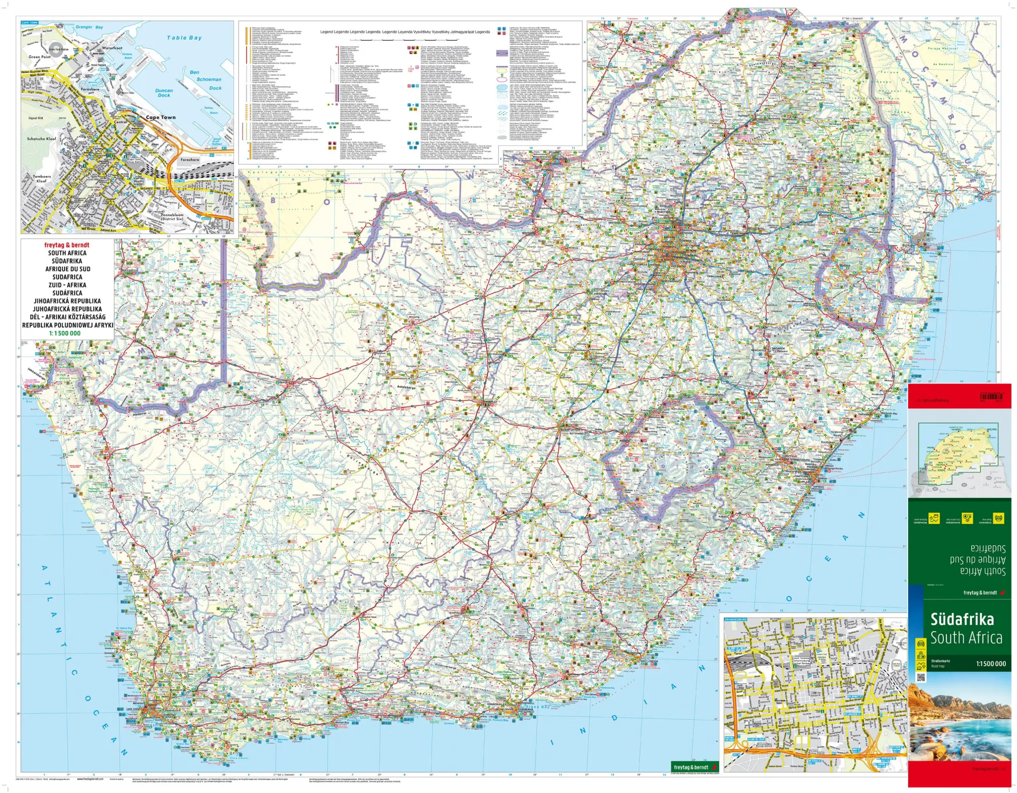 Bild: 9783707923247 | Südafrika, Straßenkarte, 1:1.500.000, freytag &amp; berndt | Berndt | 2024