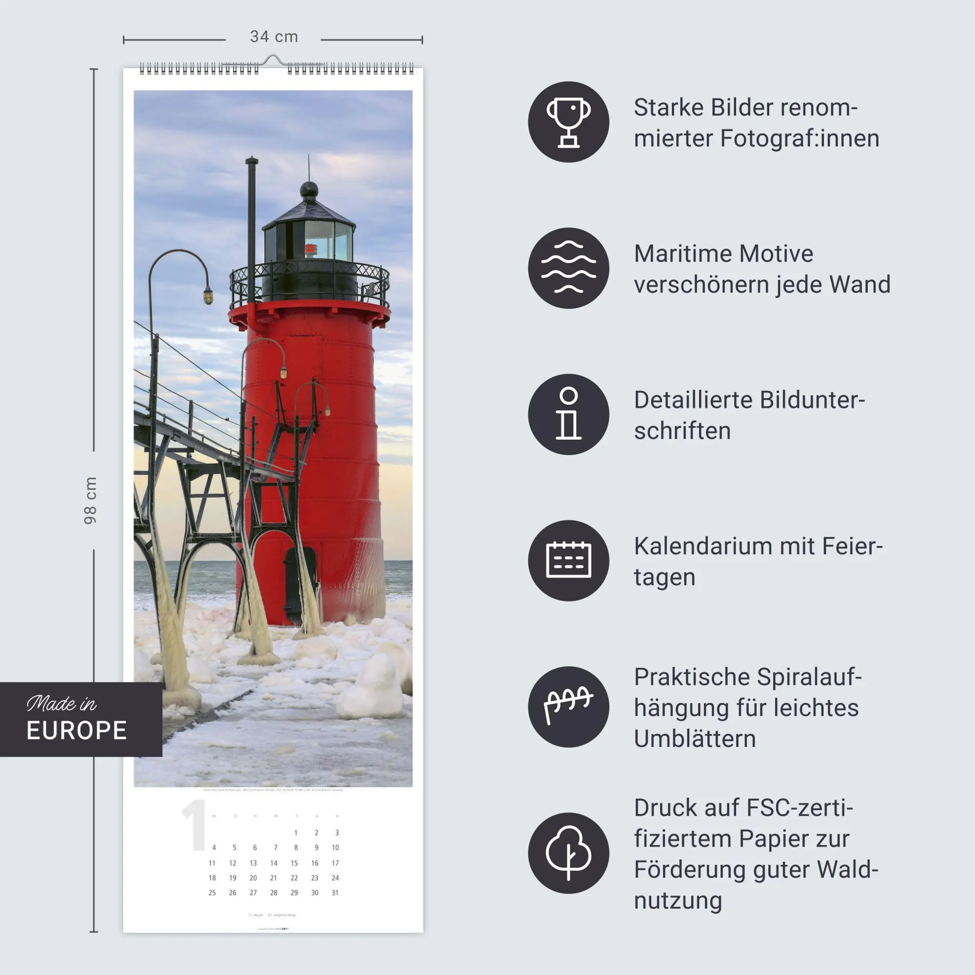 Bild: 9783839903247 | Leuchttürme Kalender 2027 | Kalender | Spiralbindung | 14 S. | Deutsch