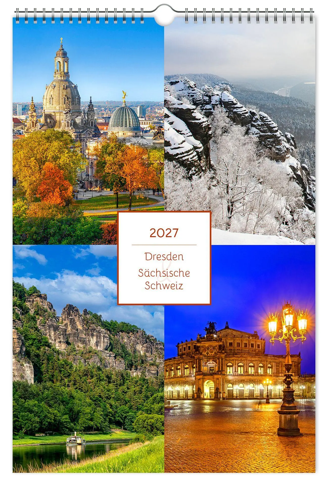 Cover: 9783912303247 | Kalender Dresden und Sächsische Schweiz 2027 | Peter Schubert | 2027