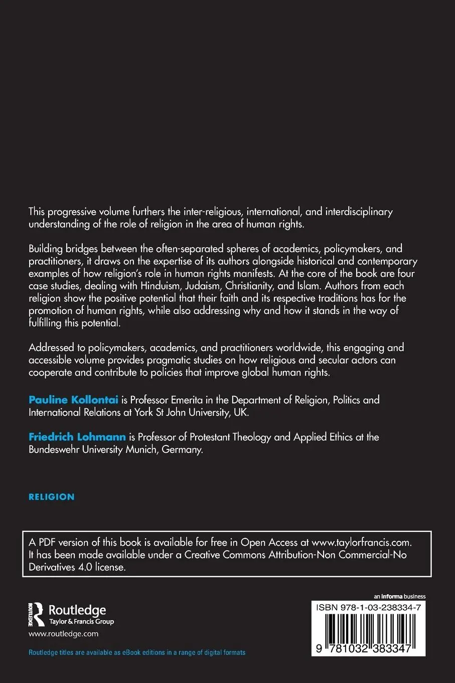 Rückseite: 9781032383347 | On the Significance of Religion for Human Rights | Kollontai (u. a.)
