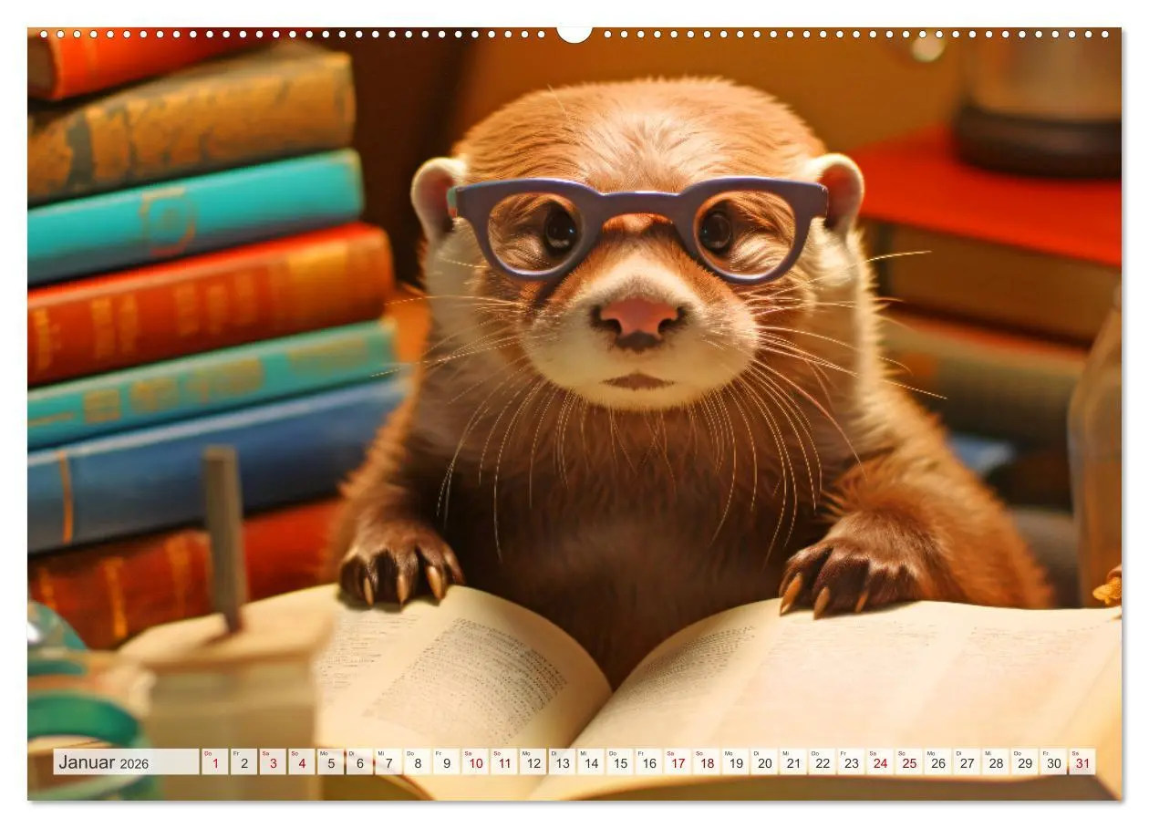 Bild: 9783457513347 | Otter bei der Arbeit (Wandkalender 2026 DIN A2 quer), CALVENDO...