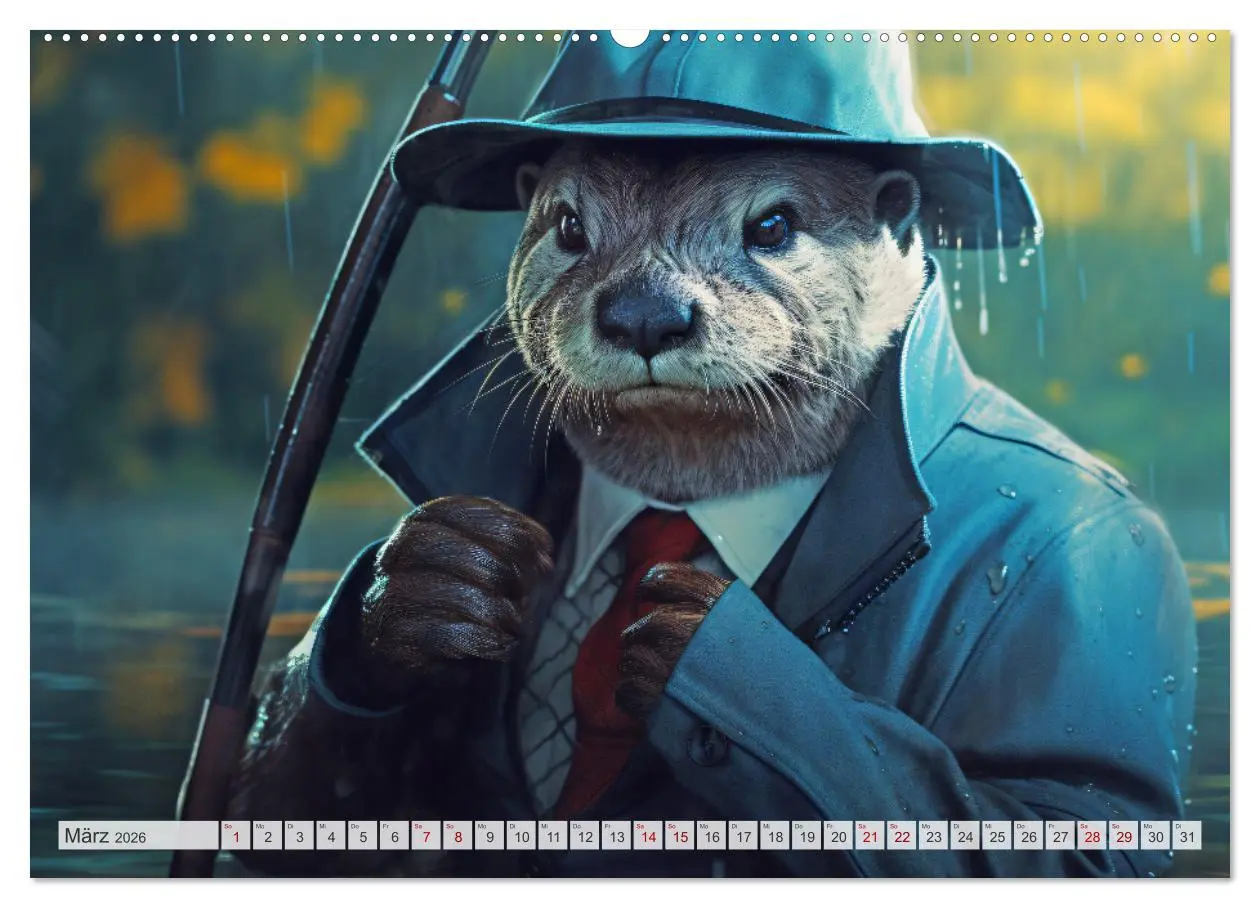 Bild: 9783457513347 | Otter bei der Arbeit (Wandkalender 2026 DIN A2 quer), CALVENDO...
