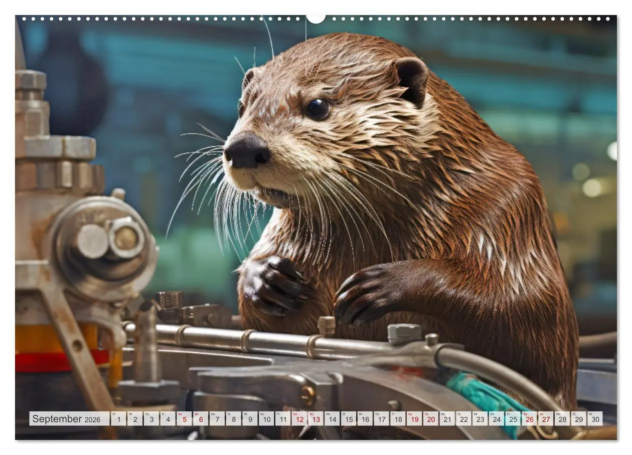 Bild: 9783457513347 | Otter bei der Arbeit (Wandkalender 2026 DIN A2 quer), CALVENDO...
