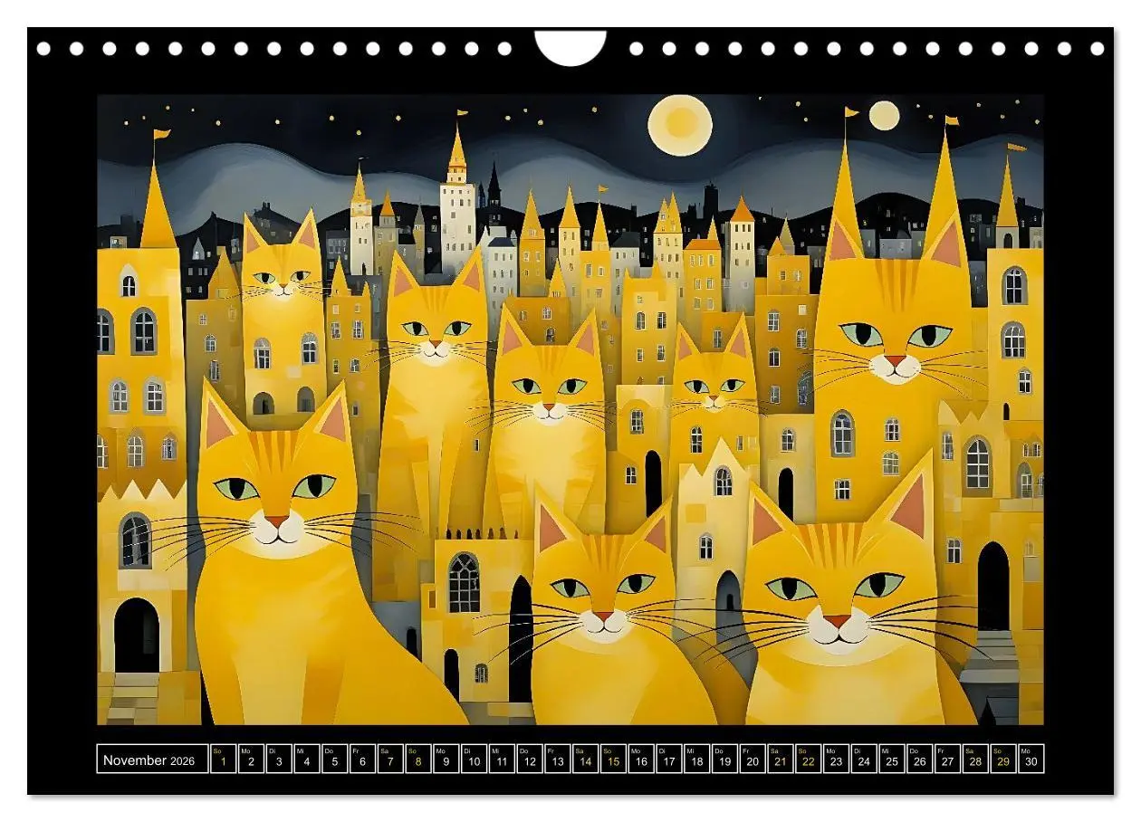 Bild: 9783516603347 | Schnurrendes Katzengetümmel (Wandkalender 2026 DIN A4 quer),...