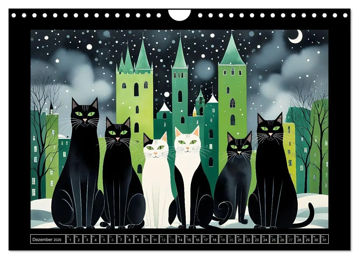 Bild: 9783516603347 | Schnurrendes Katzengetümmel (Wandkalender 2026 DIN A4 quer),...