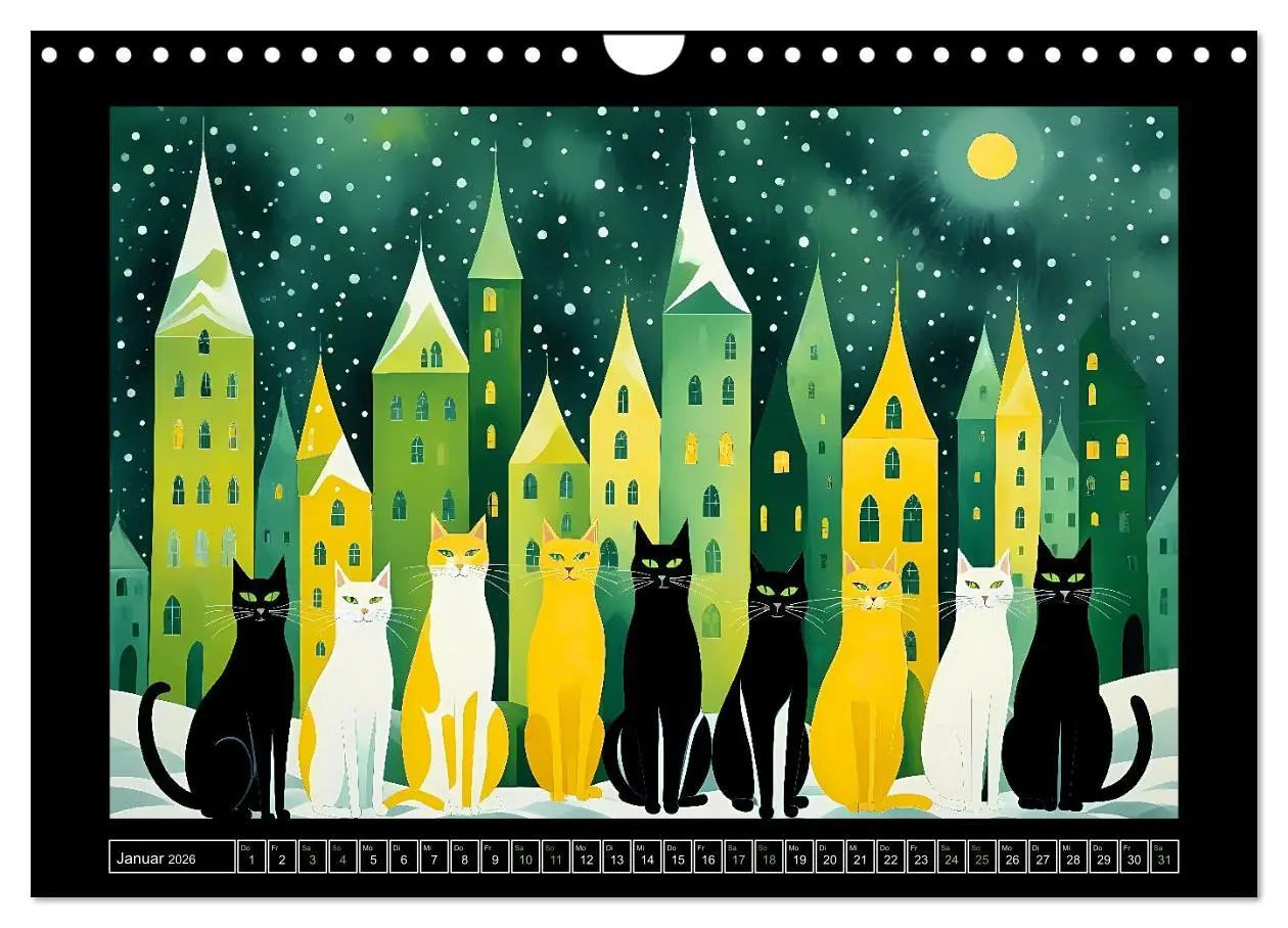 Bild: 9783516603347 | Schnurrendes Katzengetümmel (Wandkalender 2026 DIN A4 quer),...