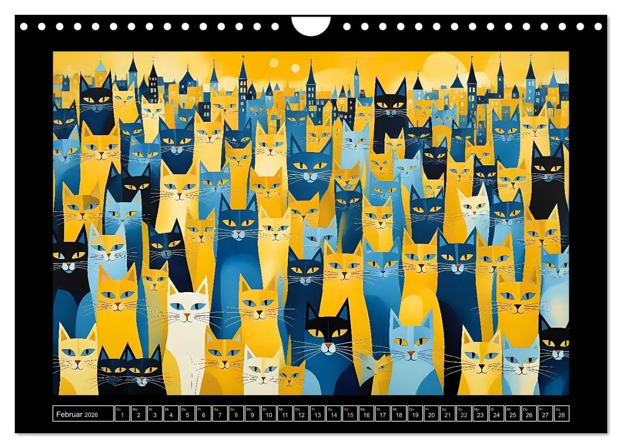 Bild: 9783516603347 | Schnurrendes Katzengetümmel (Wandkalender 2026 DIN A4 quer),...