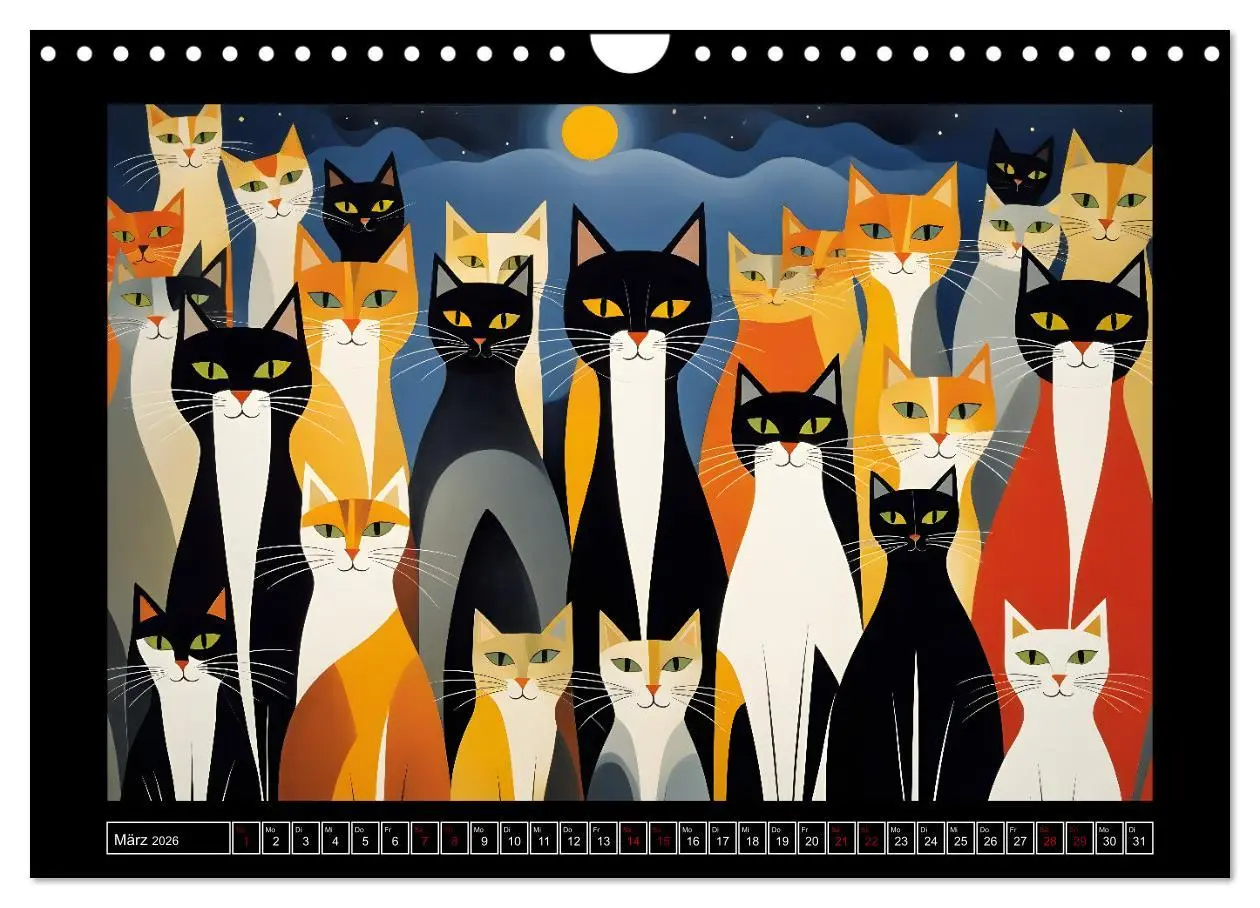 Bild: 9783516603347 | Schnurrendes Katzengetümmel (Wandkalender 2026 DIN A4 quer),...