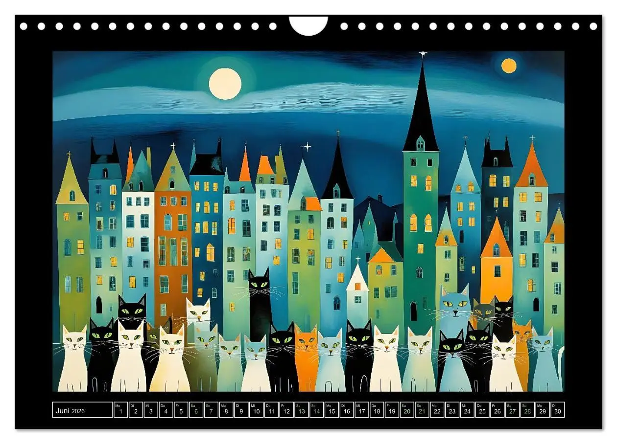 Bild: 9783516603347 | Schnurrendes Katzengetümmel (Wandkalender 2026 DIN A4 quer),...