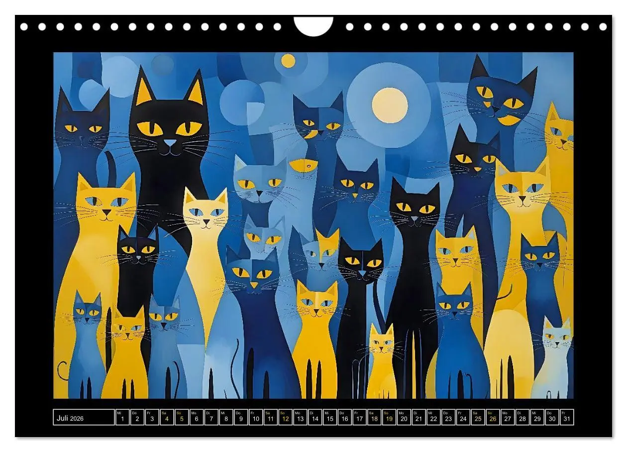 Bild: 9783516603347 | Schnurrendes Katzengetümmel (Wandkalender 2026 DIN A4 quer),...