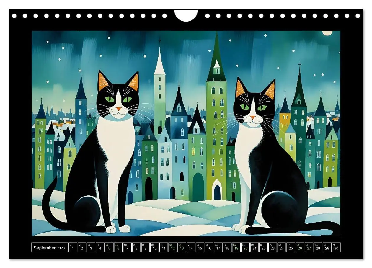 Bild: 9783516603347 | Schnurrendes Katzengetümmel (Wandkalender 2026 DIN A4 quer),...