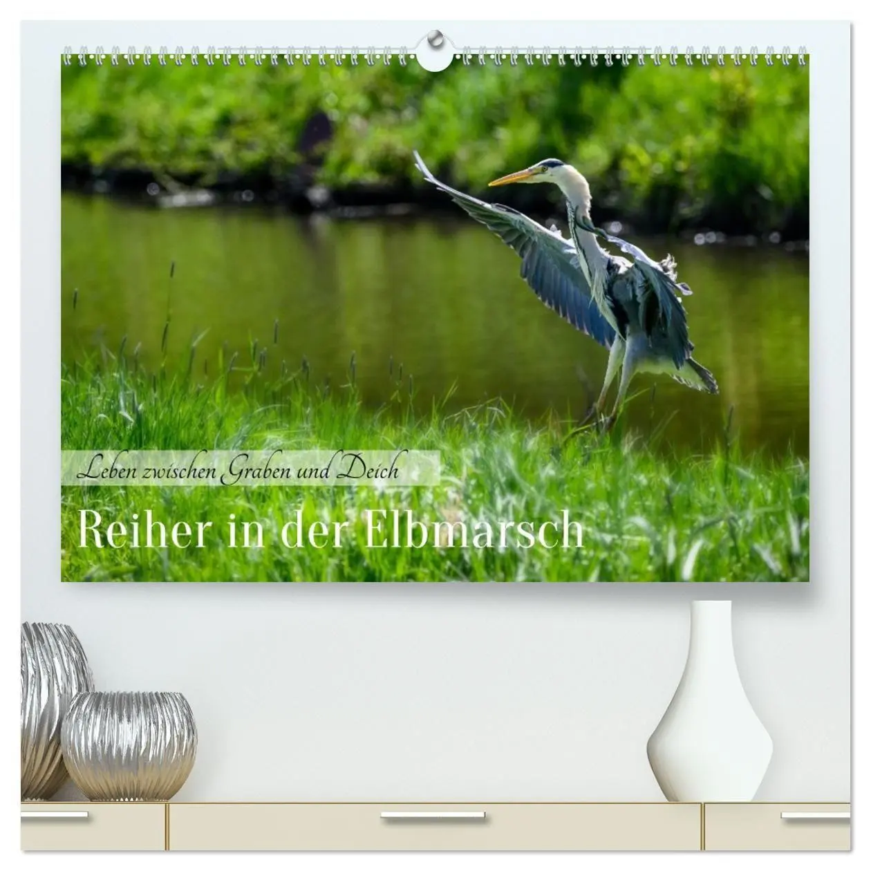 Cover: 9783594373347 | Reiher in der Elbmarsch (hochwertiger Premium Wandkalender 2027 DIN...