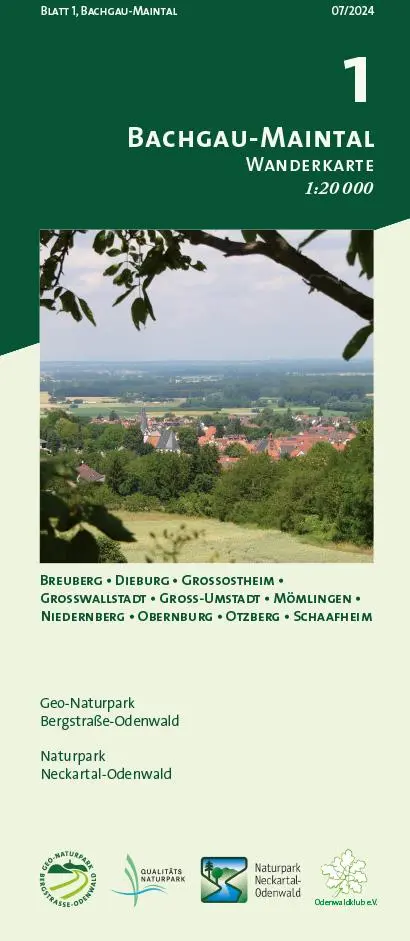 Cover: 9783947593347 | Blatt 1, Bachgau-Maintal | Geo-Naturpark Bergstraße-Odenwald (u. a.)