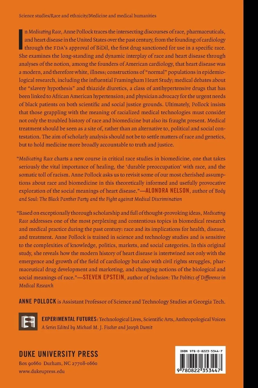 Rückseite: 9780822353447 | Medicating Race | Anne Pollock | Taschenbuch | Englisch | 2012
