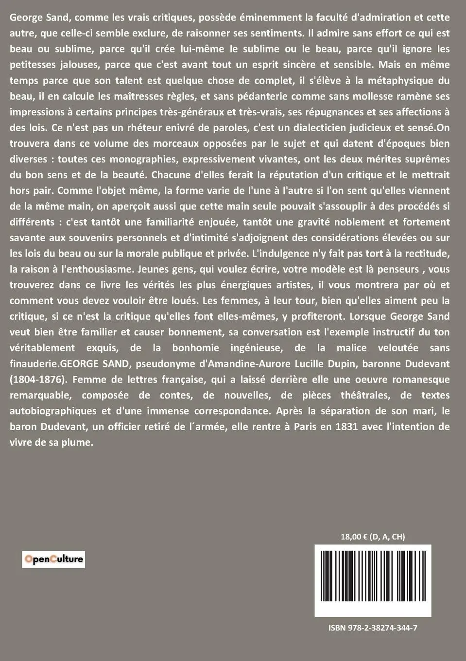 Rückseite: 9782382743447 | Autour de la table | George Sand | Taschenbuch | Französisch | 2022