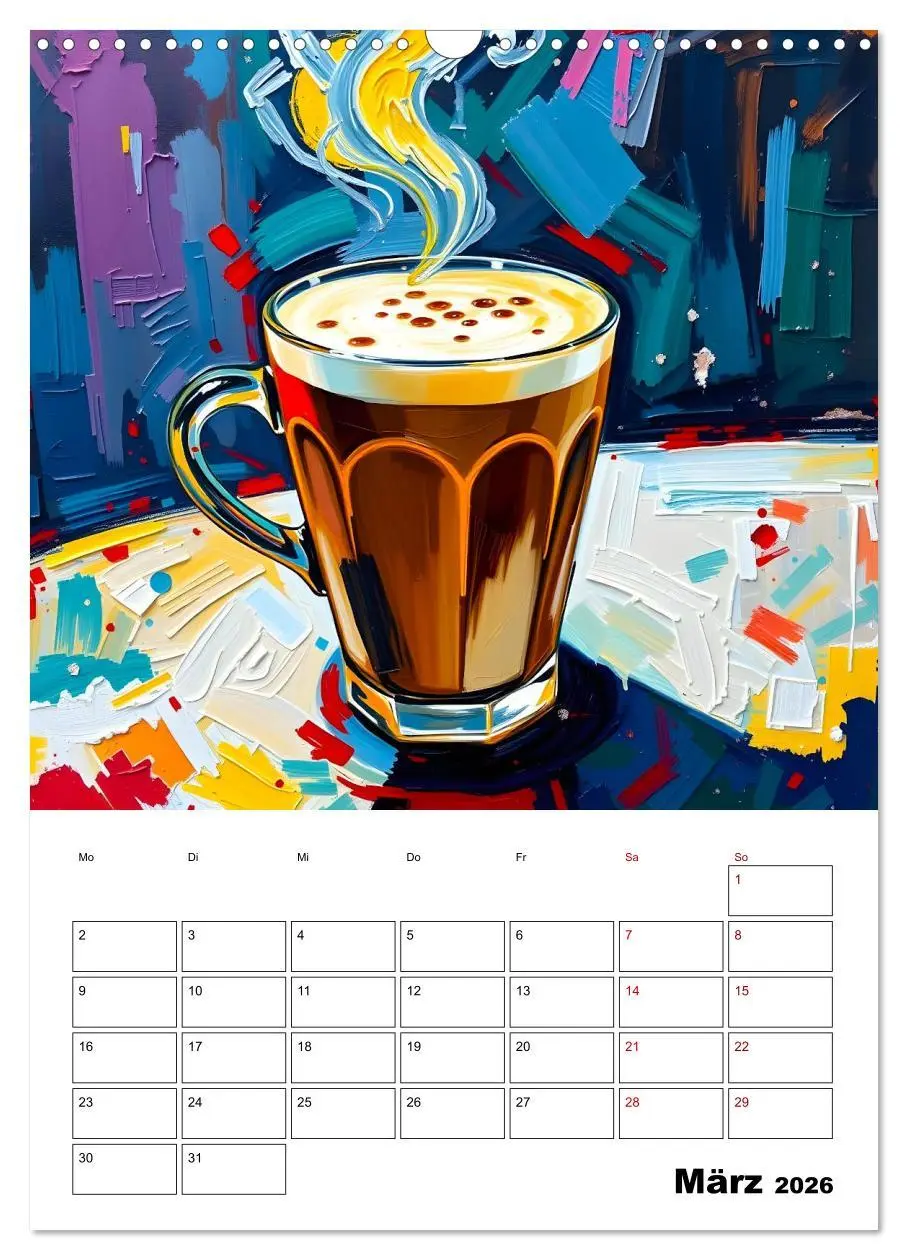 Bild: 9783457293447 | Kaffee trifft Kunst - Aromatische Pinselstriche (Wandkalender 2026...
