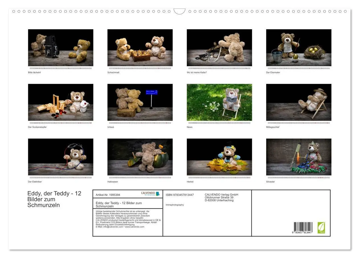 Bild: 9783457813447 | Eddy, der Teddy - 12 Bilder zum Schmunzeln (Wandkalender 2026 DIN...