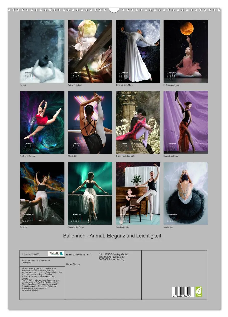 Bild: 9783516383447 | Ballerinen - Anmut, Eleganz und Leichtigkeit (Wandkalender 2026 DIN...