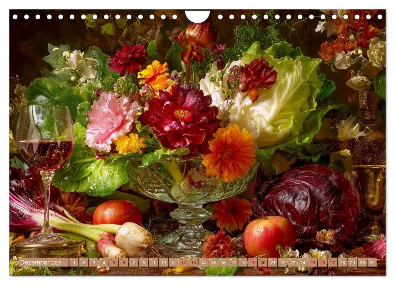Bild: 9783516693447 | Bloom und Bite. KI mixt Blumen, Obst und Gemüse (Wandkalender 2026...