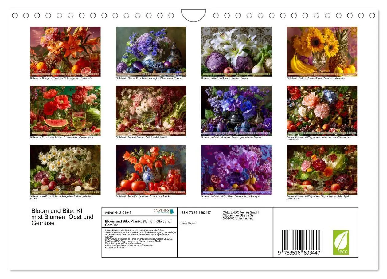 Bild: 9783516693447 | Bloom und Bite. KI mixt Blumen, Obst und Gemüse (Wandkalender 2026...