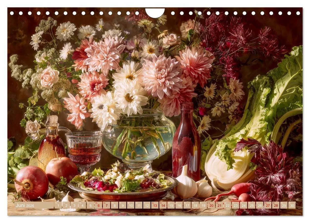 Bild: 9783516693447 | Bloom und Bite. KI mixt Blumen, Obst und Gemüse (Wandkalender 2026...