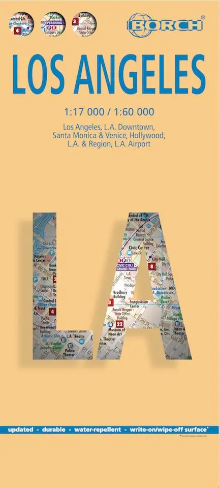 Cover: 9783866093447 | Los Angeles 1 : 17 000 / 1 : 60 000 | (Land-)Karte | Borch Maps | 2 S.