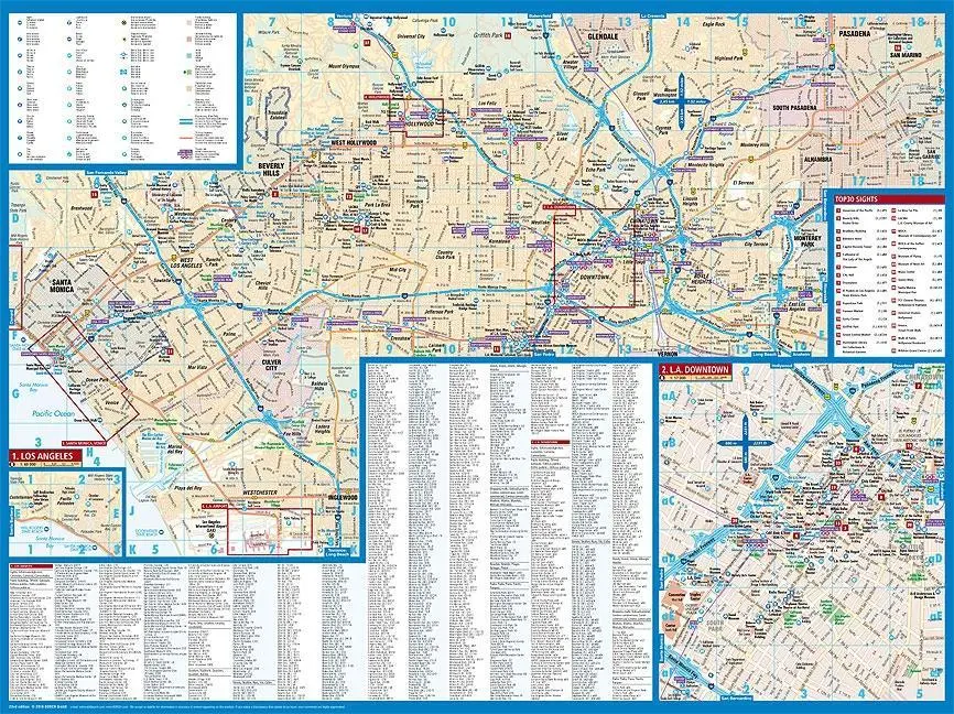 Bild: 9783866093447 | Los Angeles 1 : 17 000 / 1 : 60 000 | (Land-)Karte | Borch Maps | 2 S.