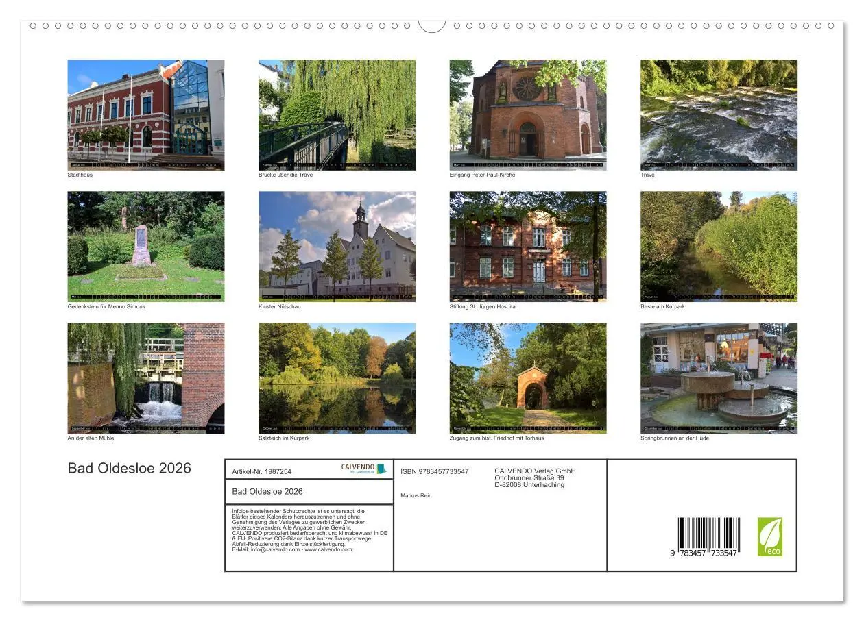 Bild: 9783457733547 | Bad Oldesloe 2026 (hochwertiger Premium Wandkalender 2026 DIN A2...