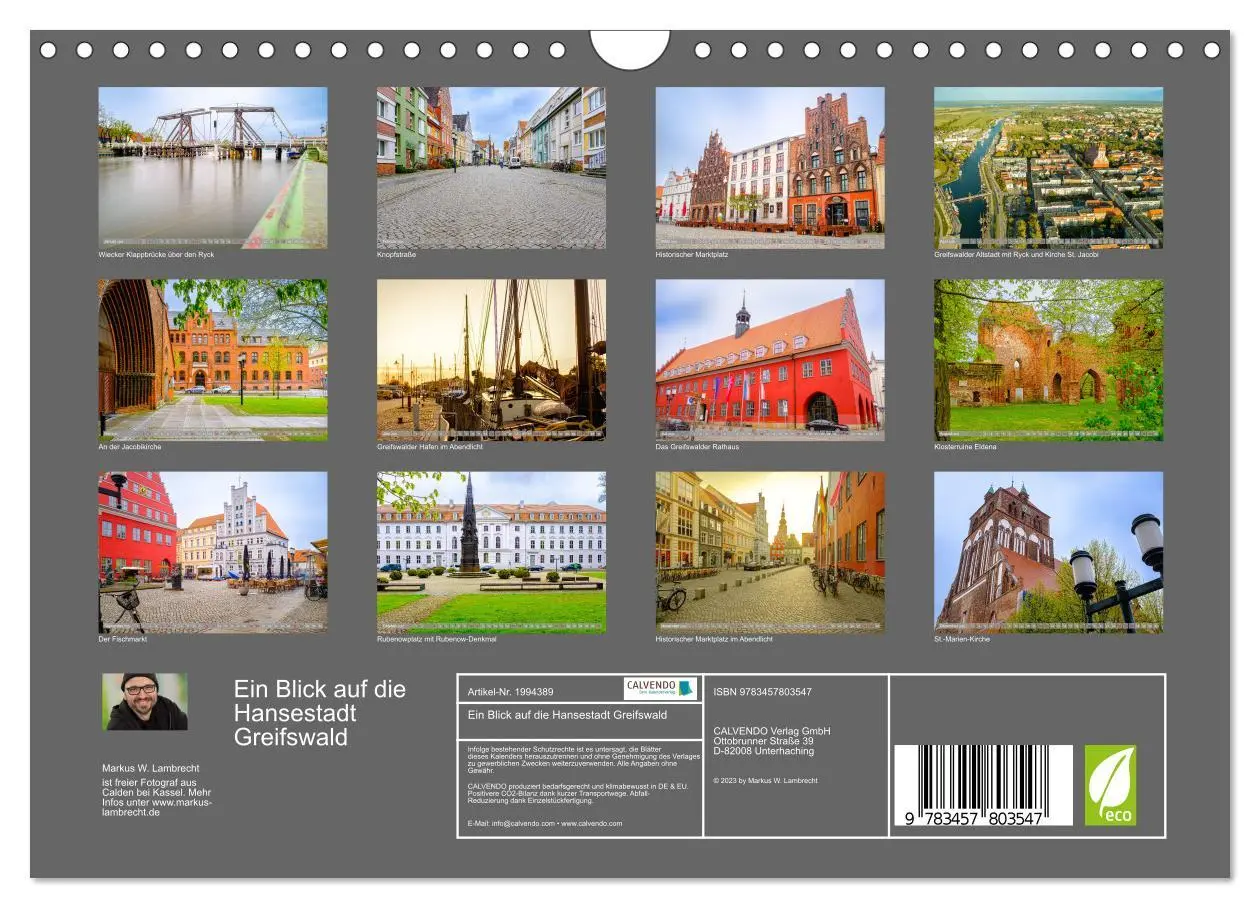 Bild: 9783457803547 | Ein Blick auf die Hansestadt Greifswald (Wandkalender 2026 DIN A4...