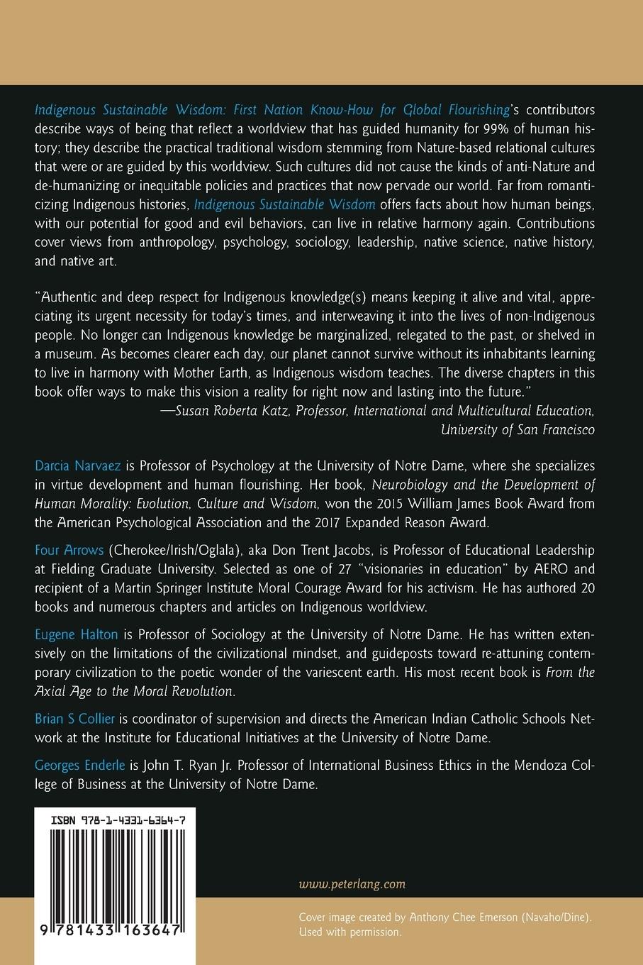 Rückseite: 9781433163647 | Indigenous Sustainable Wisdom | Darcia Narvaez (u. a.) | Taschenbuch